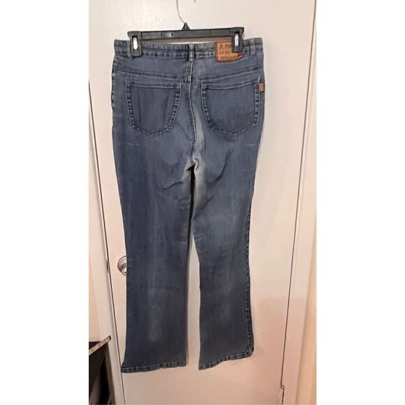 Prince Bright Jeans Womens Bootcut Stretch Flared Denim Blue Medium Wash Size 32 - Picture 5 of 10